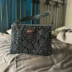 GUESS Black Snake Print Women's Bag